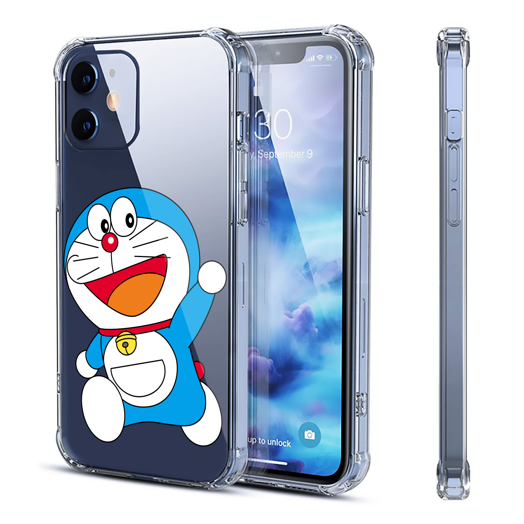 （画像用） ドラえもん Doraemon 【iPhone 12シリーズ対応】透明スマホケース（クリアソフトケース）